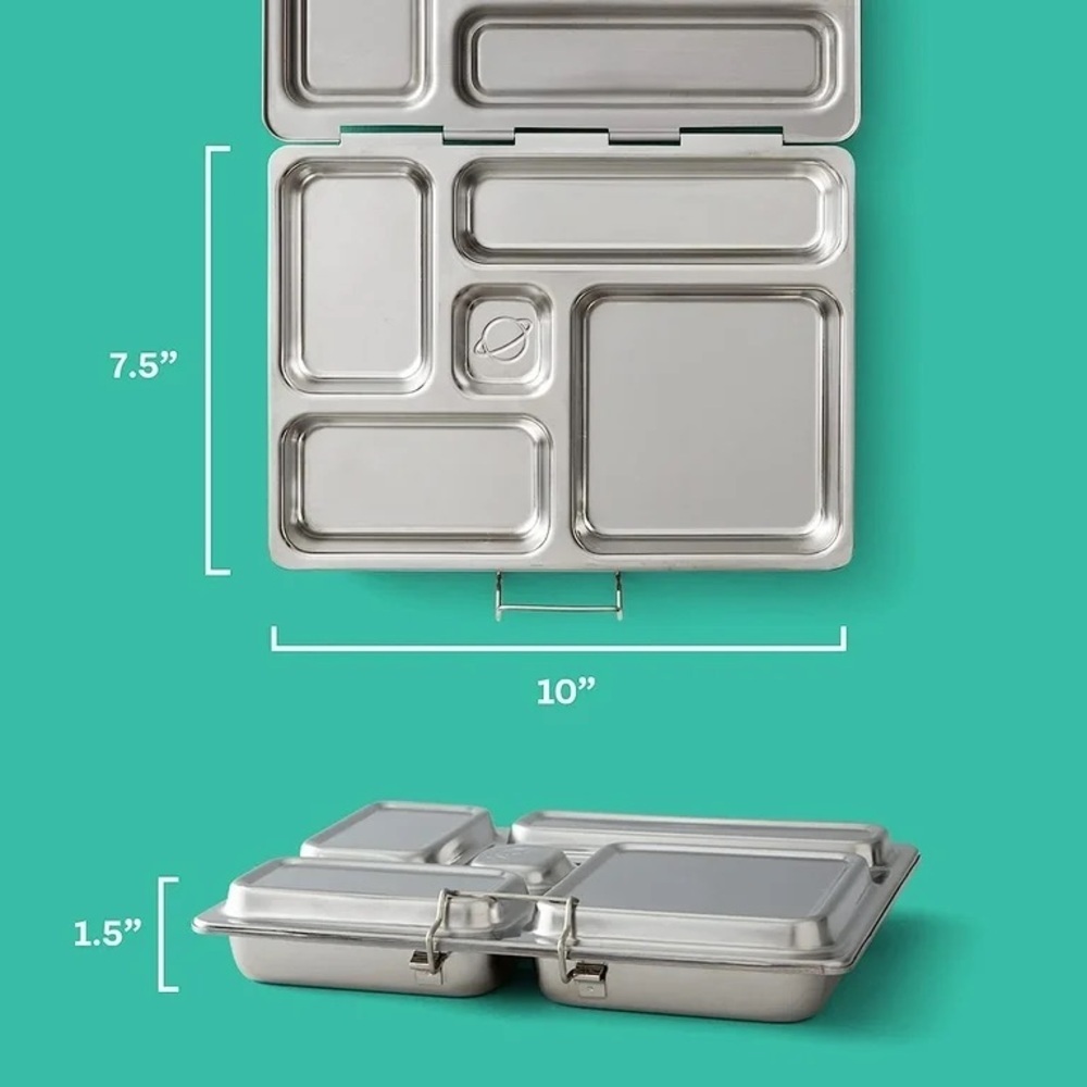 PlanetBox Rover Stainless Steel Lunchbox Set Stardust Insulated Lunch Bag EUC - Picture 2 of 3